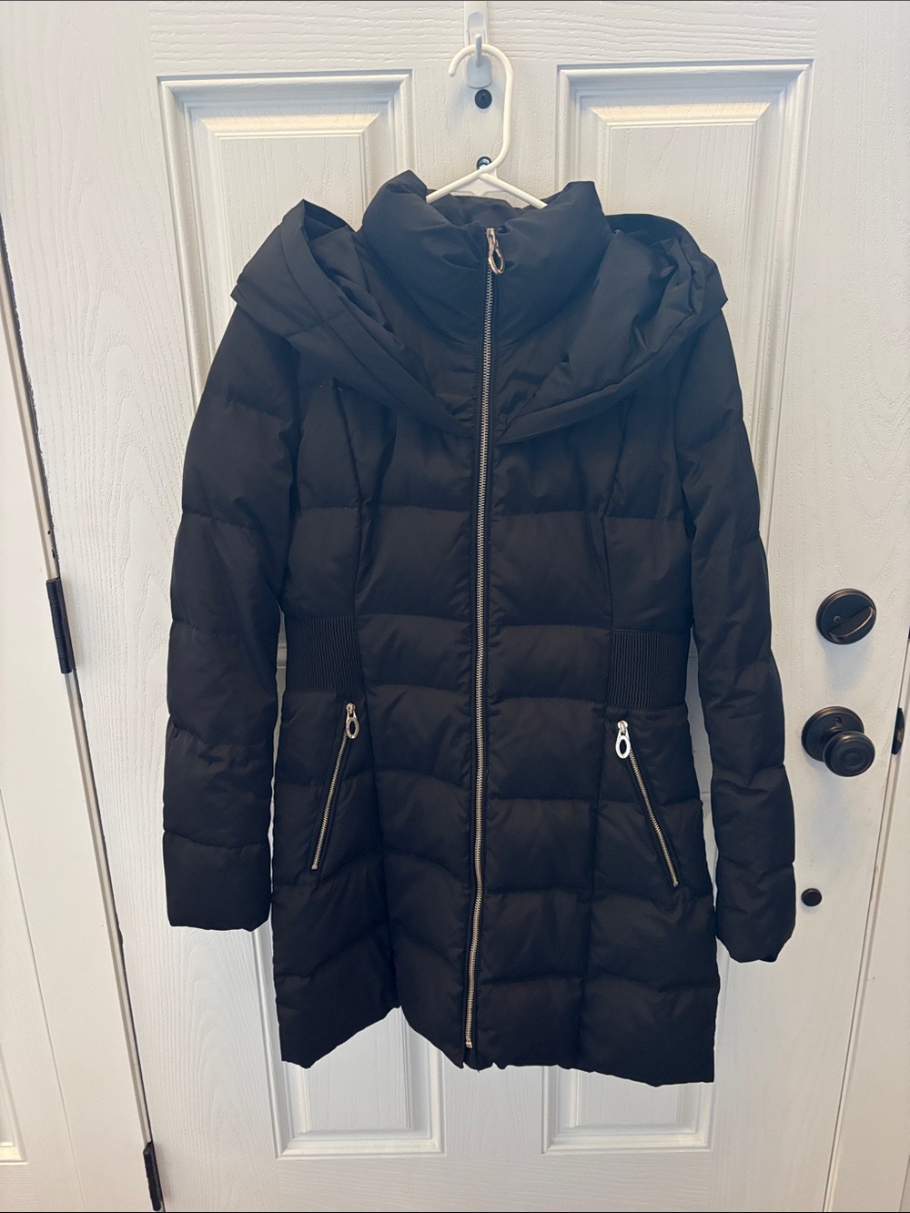 Long hooded winter coat